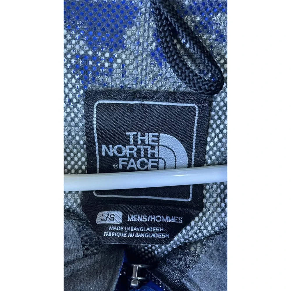 The North Face Rain Jacket Mens L Blue Good HyVent Hooded Waterproof Shell